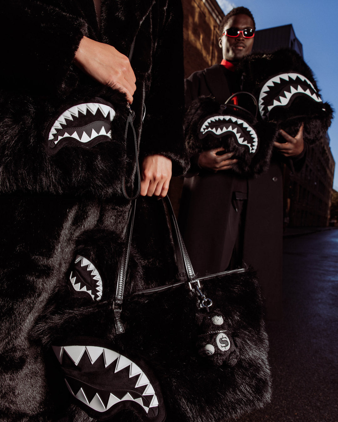 FURZILLA SHARK (NIGHT) BEAR CUB KEYCHAIN